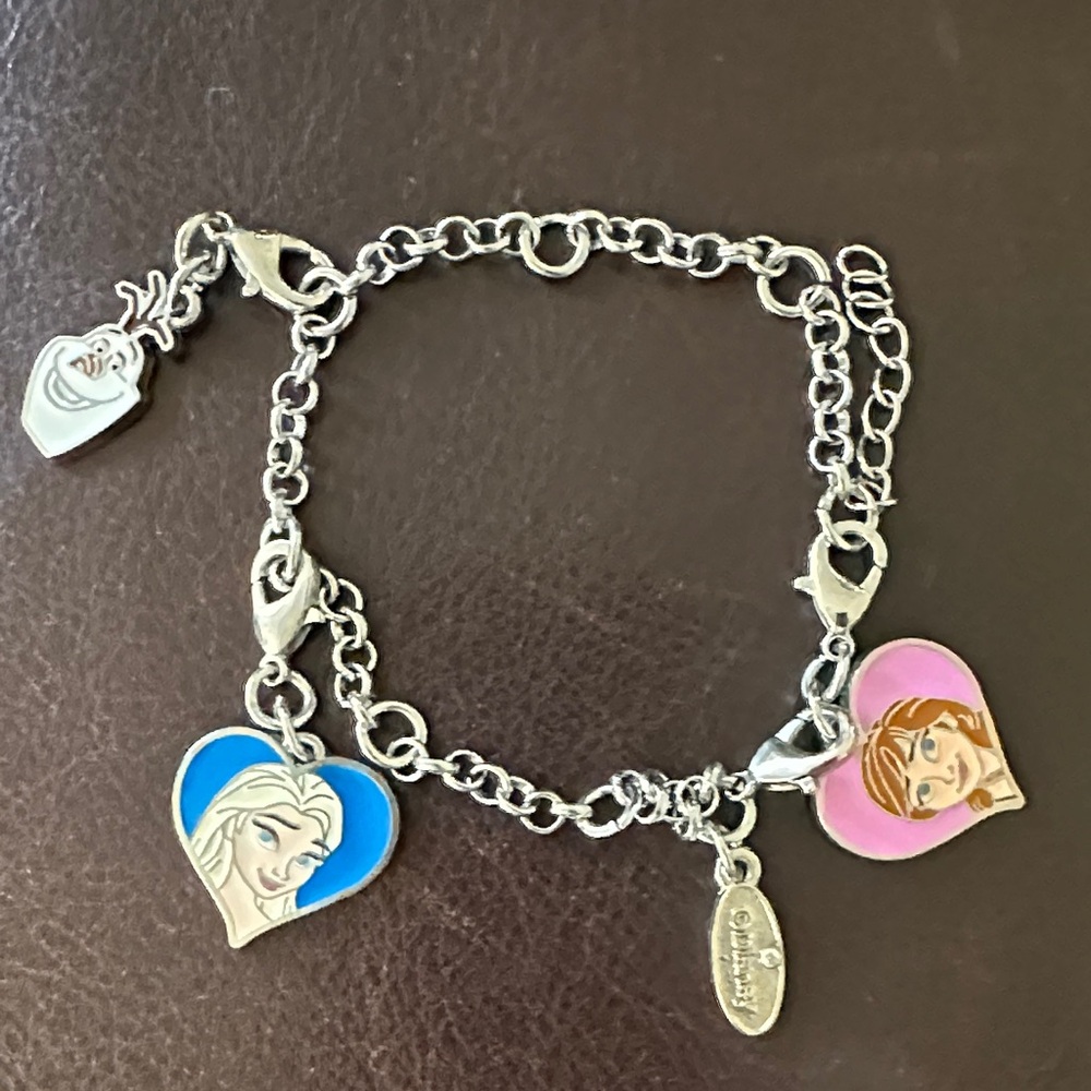 🌞3/$20 Disney Frozen Silver Charm Bracelet Kids